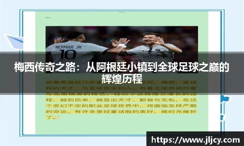 梅西传奇之路：从阿根廷小镇到全球足球之巅的辉煌历程